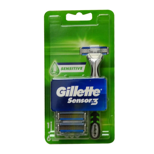 Gillette Sensor3 Sensitive Cuchilla De Afeitar Pack 1un Recambio Cuchillas Pack Jag Couture London - New York