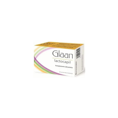 Glaan Lactocapil 30 tablets supplement by Jag Couture London New York, showing the blister pack of dietary capsules.