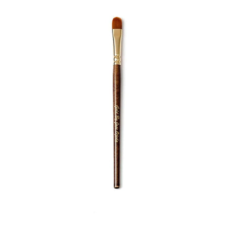 Gold By José Ojeda large synthetic tongue brush in chocolate color, designed for makeup application, by Jag Couture London New York.