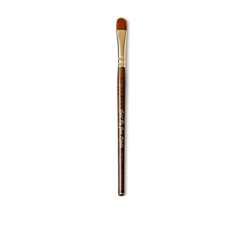 Gold By José Ojeda large synthetic tongue brush in chocolate color, designed for professional makeup application.