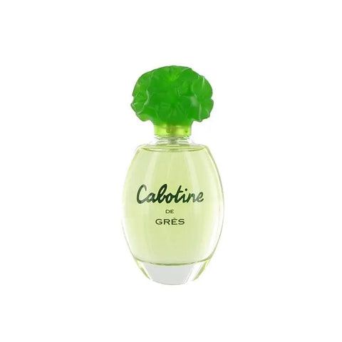 Gres Cabotine Eau De Toilette spray in 100ml bottle, fragrance by Jag Couture London New York, elegant perfume bottle.