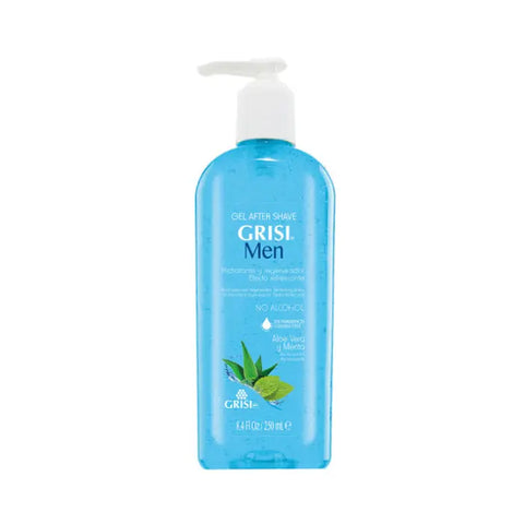 Grisi After Shave for Men with Aloe and Mint, 250ml bottle, featuring refreshing ingredients and masculine packaging from Jag Couture London.