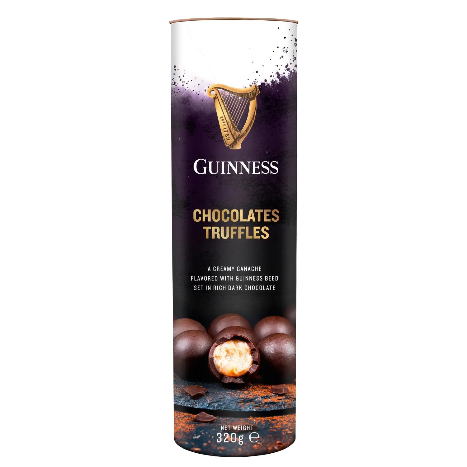 Guinness twist wrapped dark truffles in tube Jag Couture London - New York
