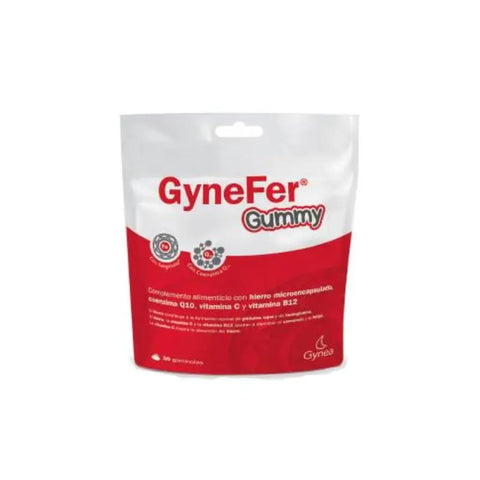 Jar of Gynea Gynefer Gummy vitamins from Jag Couture London featuring 30 fruit-flavored gummies for women's health.