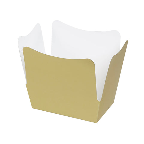 250g matte gold ballotin box from Jag Couture London New York, elegant packaging for chocolates or gifts.