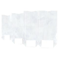 Clear block bottomed cello bags - 100 x 220mm