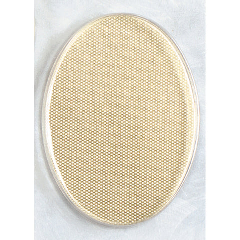Oval cello bag by Jag Couture London New York, 230x160x25mm, clear plastic packaging for retail or gift presentation.
