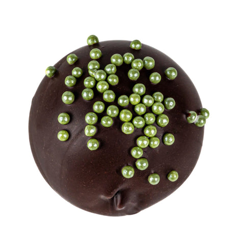 Lime truffle with flavoured oat milk ganache in dark chocolate, 12.8g, from Jag Couture London New York, shown in HD135.jpg.