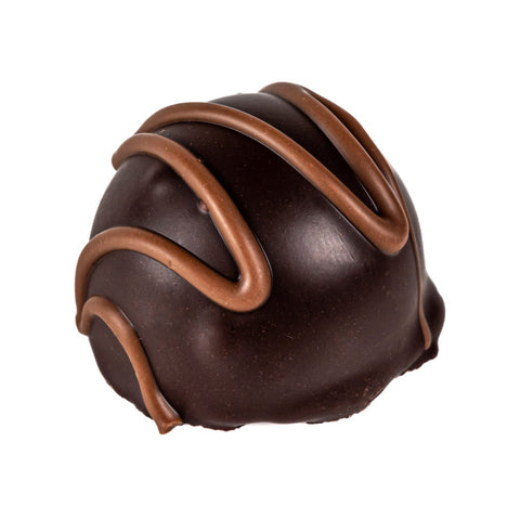 Apricot fruit cream with dark chocolate-flavored fondant, 13g, by Jag Couture London New York, shown in HD139.jpg.