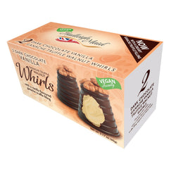 Vegan friendly dark chocolate vanilla ganache walnut whirls twin pack