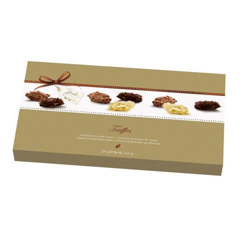 Hamlet milk and dark chocolate flaked truffles in a gift carton by Jag Couture London - New York