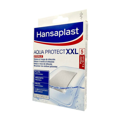 Hansaplast Aqua Protect medical dressings, 8x10 cm, 5-pack, waterproof wound protection by Jag Couture London New York