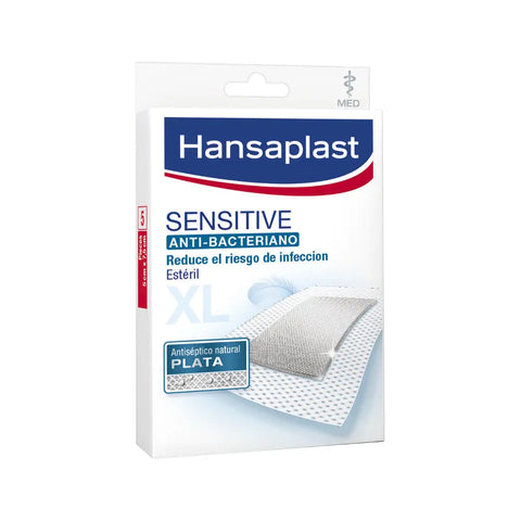 Hansaplast Med Sil Sensitive 5x7.5 cm wound dressings, 5-pack, with soft silicone for sensitive skin by Jag Couture London New York