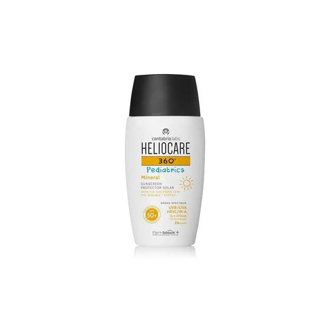 Heliocare 360º Pediatrics Mineral SPF50 50ml bottle, child-friendly mineral sunscreen from Jag Couture London New York.
