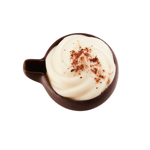 Dark chocolate ganache hot chocolate from Jag Couture London New York, 14g serving, rich and smooth with a glossy finish.