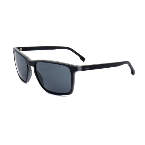 Hugo Boss 1556OS_0O6W-IR men's sunglasses with black frame and dark lenses, showcased on a plain background.