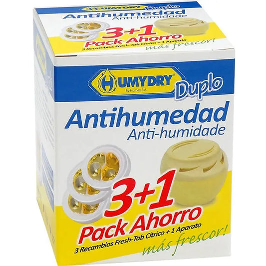 Humydry Lemon Scented Moisture Absorber 3 Pack Refills + 1 Free Device Jag Couture London - New York