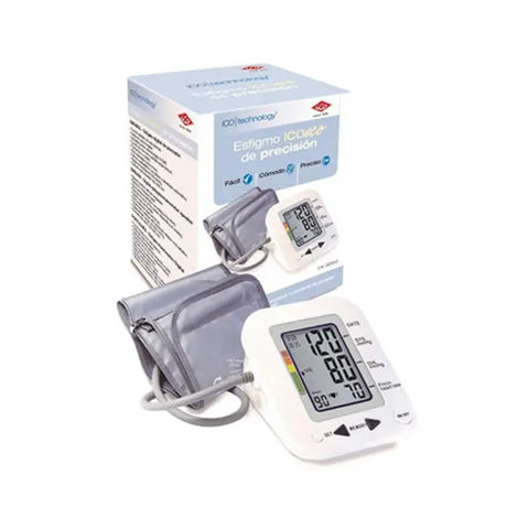 Ico Digital Echo upper arm blood pressure monitor by Jag Couture London New York, showing cuff and digital display