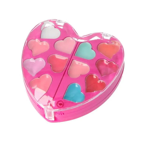 Inca heart-shaped makeup palette by Jag Couture London New York featuring vibrant, artistic eye and face makeup designs.