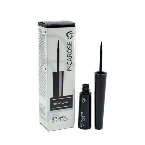Black Incarose eyeliner in a 6ml tube by Jag Couture London New York, shown with the product cap and sleek packaging.