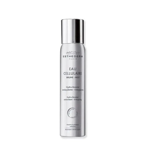 Institut Esthederm Cellular Water Mist 100ml spray bottle, hydrating skincare product with a sleek design.