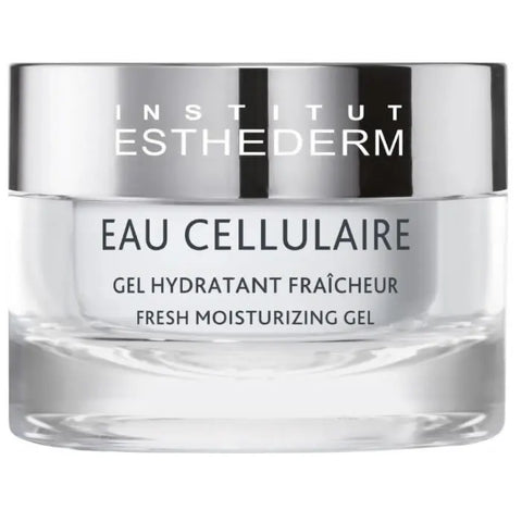 Institut Esthederm Eau Cellulaire Fresh Moisturizing Gel in 50ml jar, providing hydration and a lightweight texture