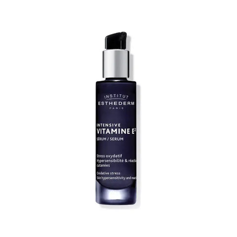 Institut Esthederm Intensive Vitamine E2 Serum in a 30ml bottle, displayed with elegant packaging and branding.