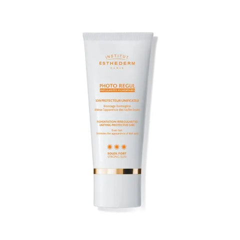 Institut Esthederm Photo Regul Unifying Prorective Cream with SPF 50ml, creamy texture, and protective packaging.
