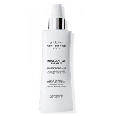 Institut Esthederm Sun Intolerance Protective Body Spray 150ml, spray bottle with product label visible.