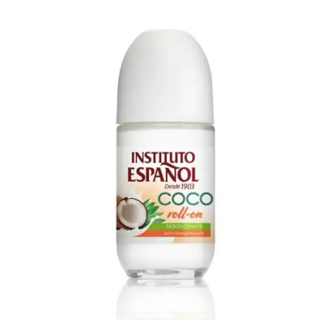 Instituto Español Coco deodorant roll-on in 75ml bottle, featuring a smooth, moisturizing formula by Jag Couture London New York.