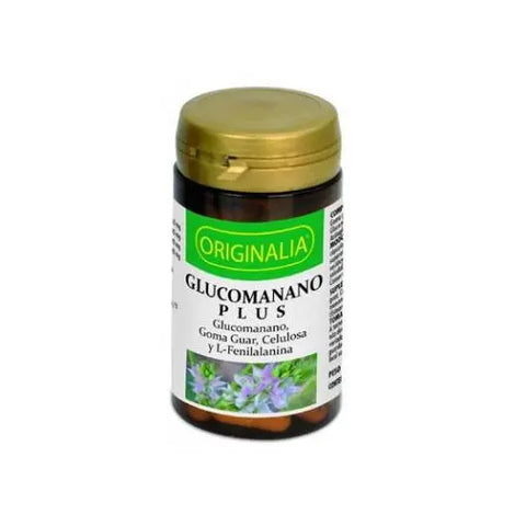 Integralia Glucomanano Plus supplement in a bottle of 60 capsules by Jag Couture London New York.