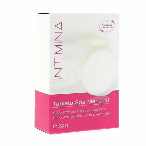 Intimina Monthly Spa Tablet 28g by Jag Couture London New York, natural skincare product with spa-quality ingredients.