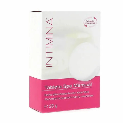 Intimina Monthly Spa Tablet 28g by Jag Couture London New York, shown in a clear image with the product packaging.