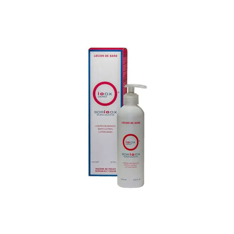 Ioox Sorioox Oleo Shower 250ml bottle from Jag Couture London New York, with a sleek design and label visible.