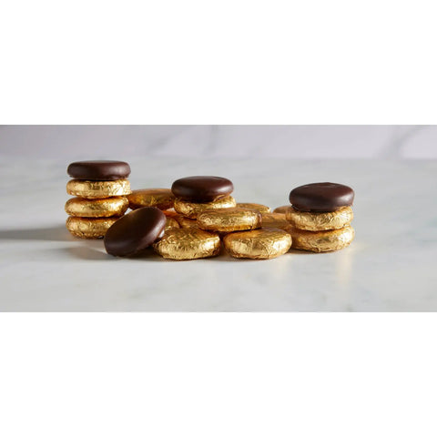Assorted Irish Cream crème dark chocolate fondants wrapped in gold foil, 120 pieces, by Jag Couture London New York.