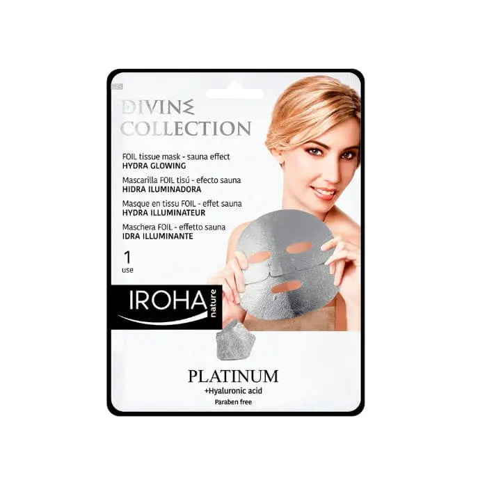 Jag Couture London - New York Iroha Nature Platinum Foli Tissue Mask Sauna Effect Glowing 1 Use