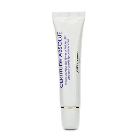 Jeanne Piaubert Certitude Absolue anti-wrinkle lip contour care tube, 15ml, with sleek packaging and applicator for smooth lips.