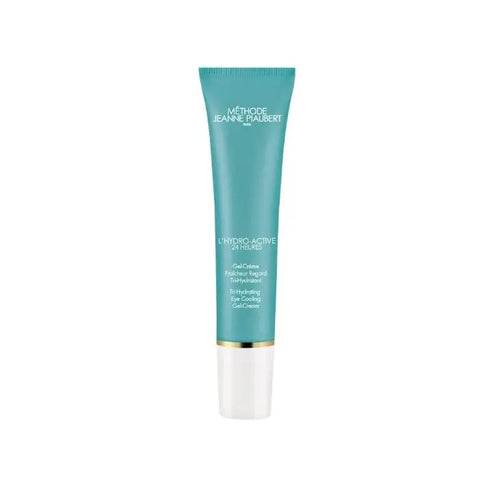 Jeanne Piaubert L'Hydro-Active 24h Tri-Hydrating Eye Cooling Gel-Cream in a sleek jar, designed for hydrating and soothing the eye area.