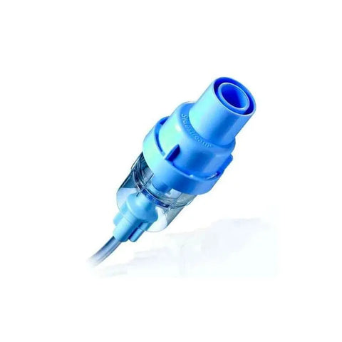 Jet Sidestream Compressor Nebulizer by Jag Couture London New York, shown with its compact medical nebulizer device.