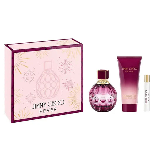 Jimmy Choo Fever Eau De Perfume Spray 100ml Set 3 Pieces Jag Couture London - New York