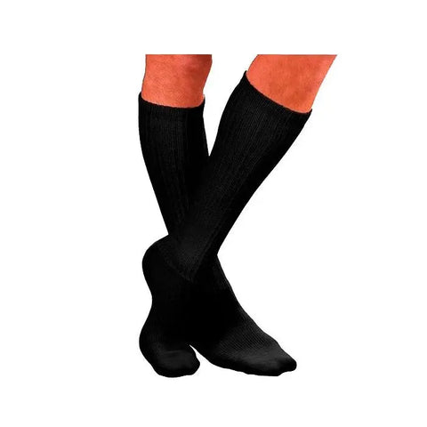 Black Jobst Sensifoot diabetes socks in size small, designed for comfort and circulation, by Jag Couture London New York.