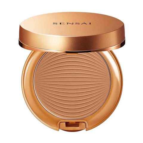 Kanebo Sensai Silky Bronze Sun Protective Compact in shade SC02 Natural, 8.5g, with smooth, elegant packaging.