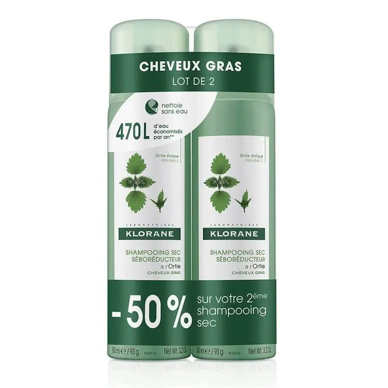 Jag Couture London - New York Klorane Nettle Dry Shampoo 2x150ml