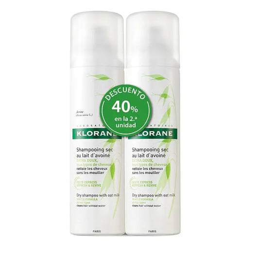 Klorane Ultra Gentle Dry Shampoo Oat Extract 2x150 ml Jag Couture London - New York