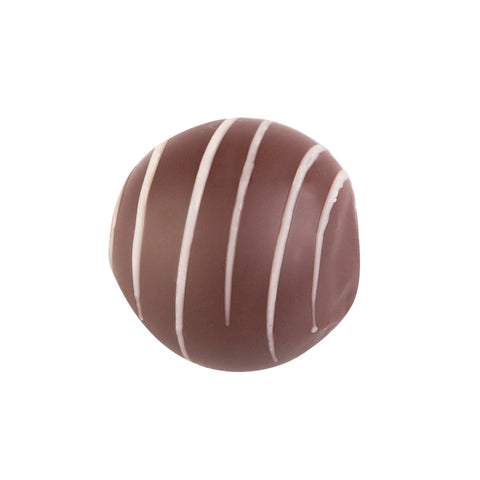 Dark chocolate Cappuccino Truffles by Jag Couture London with coffee-flavored fresh cream, shown in a close-up shot.