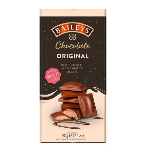 Jag Couture London New York Baileys milk chocolate and truffle bar, showing the chocolate bar with creamy filling and elegant packaging.