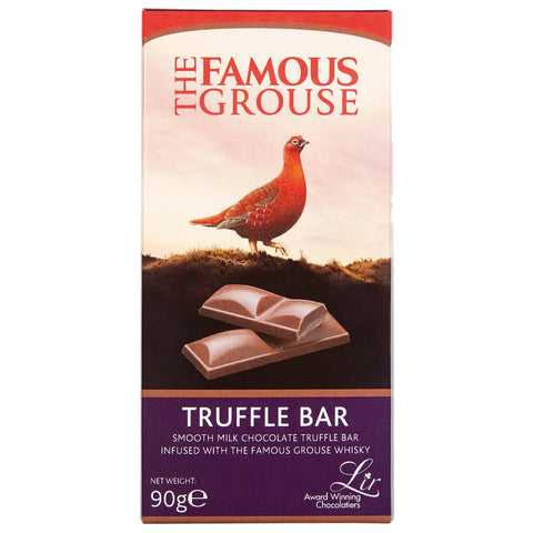 Jag Couture London New York Famous Grouse milk chocolate and truffle bar with smooth milk chocolate coating and creamy truffle filling.