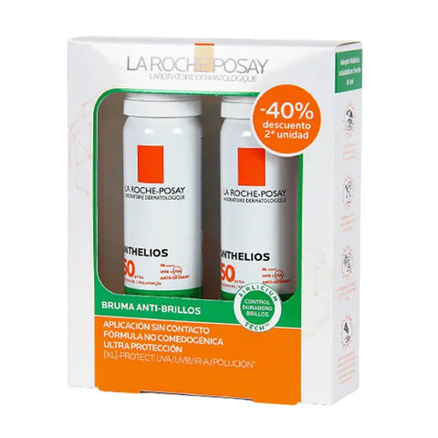 La Roche Posay Anthelios Invisible Mist SPF50, 2x75ml spray bottles, skincare product with sun protection from Jag Couture London New York