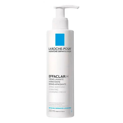 La Roche Posay Effaclar H cleansing cream in 200ml tube, suitable for sensitive skin, displayed with product packaging.