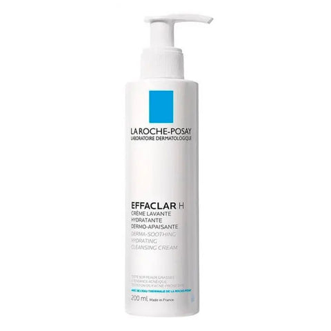 La Roche Posay Effaclar H cleansing cream in 200ml jar, designed for sensitive skin, displayed with product label visible.
